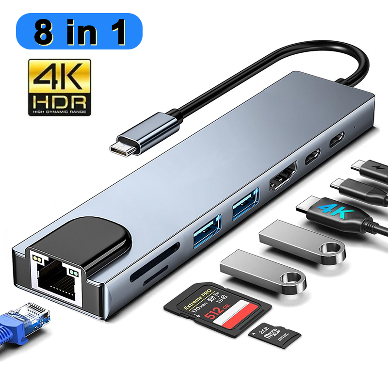 Hdmi Adapter Tablet - 8-in-1 USB Typ C Hub für