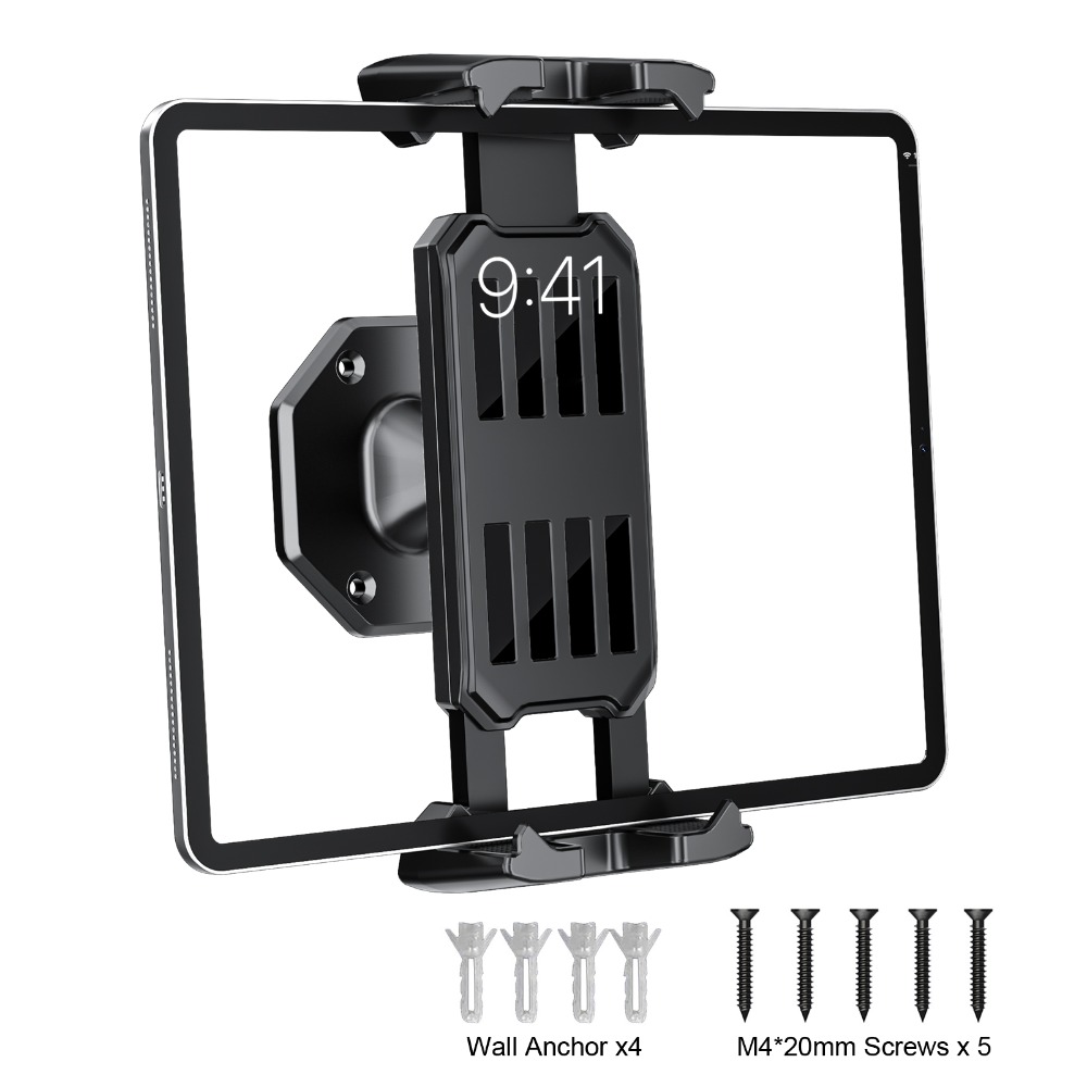 Tablet Holder Accessories - Wandmontierter Telefonhalter Tablet-Ständer Verstellbare Klemme 360°