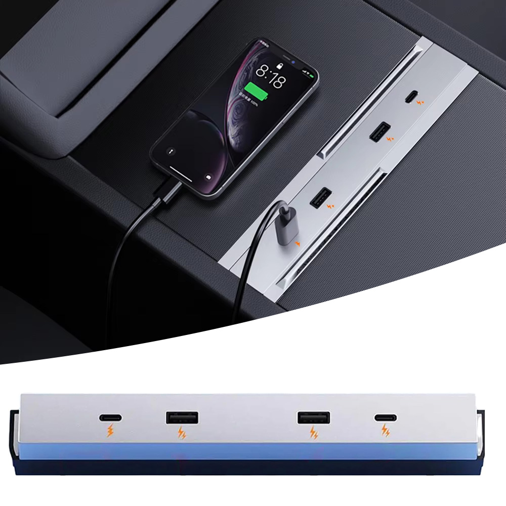 Usb Hub Type C - 27W-65W Schnellladestation USB-Hub für Tesla Model