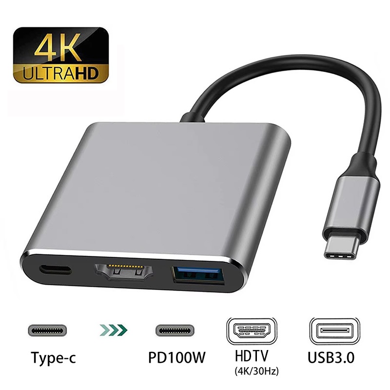Hdmi Adapter Tablet - USB-C zu HDMI-kompatibler 3-in-1-Kabelkonverter USB 3.0