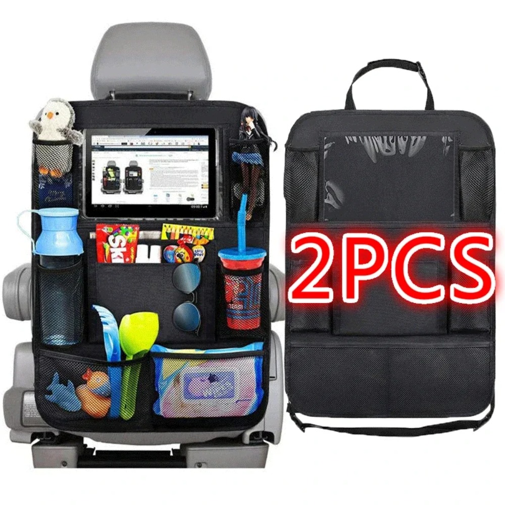 Pen Tablet Accessories - Autositz-Organizer, 9 Aufbewahrungstaschen mit Touchscreen, Tablet-Halter,
