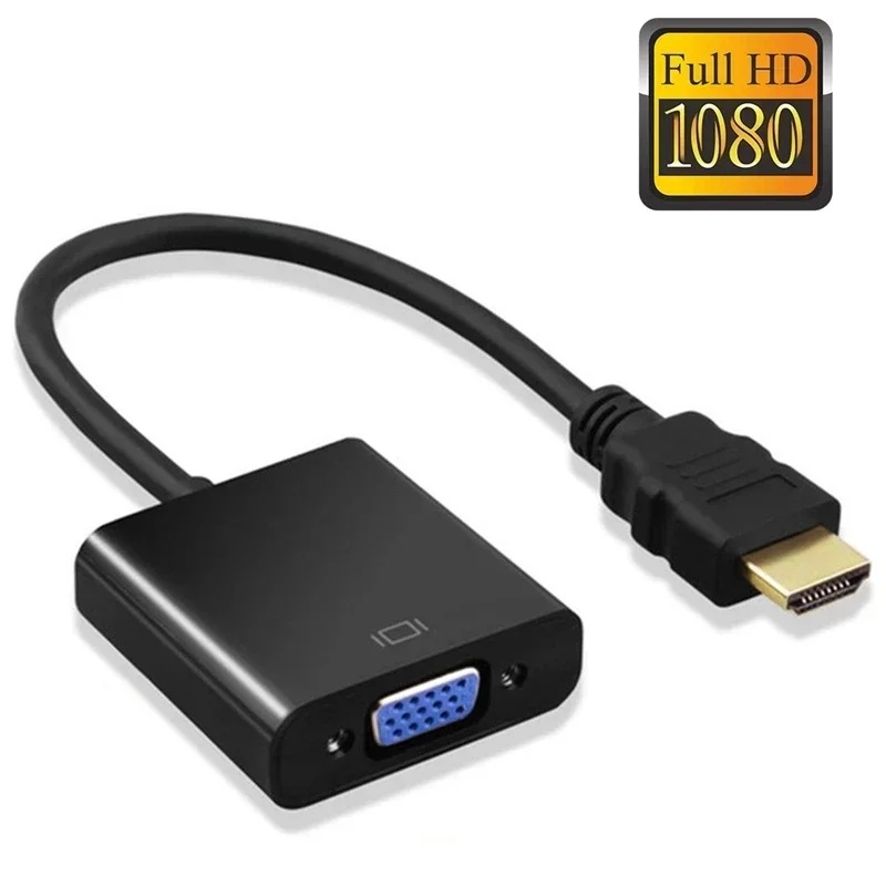 Hdmi Adapter Tablet - HD 1080P HDMI-zu-VGA-Kabelkonverter mit Audio-Stromversorgung, HDMI-Stecker