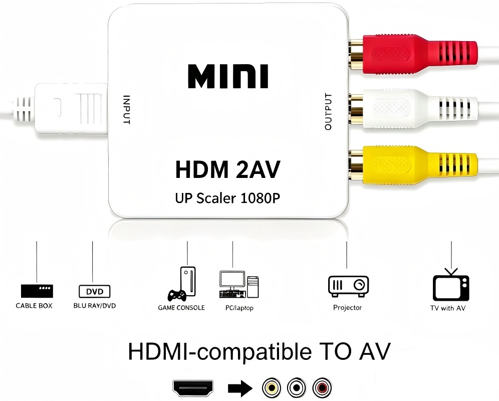 Hdmi Adapter Tablet - 1080P HDMI-kompatibler zu AV RCA Konverter-Adapter