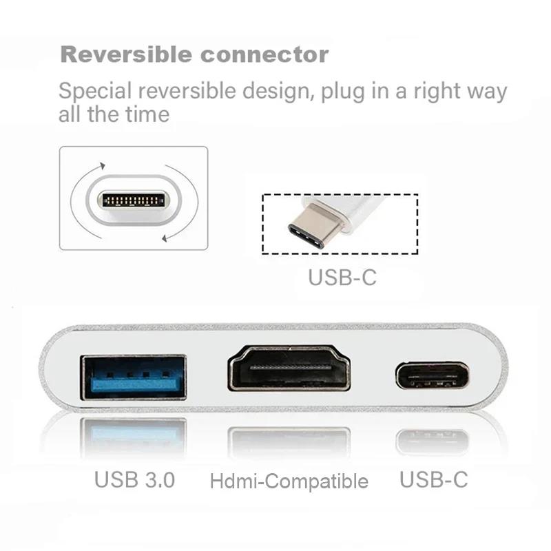 USB-C zu HDMI-kompatibler 3-in – Hdmi Adapter Tablet Bewertung und Preis