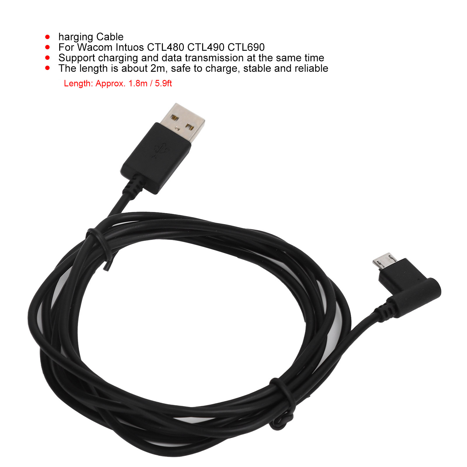 1,8 m langes Ladekabel, Netzte – Wacom Tablet Accessories Bewertung und Preis